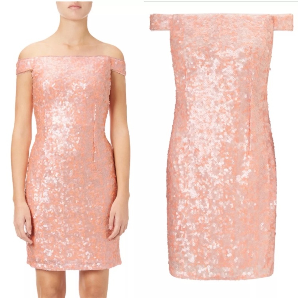 NEW Adrianna Papell Desert Flower Sequin Dress - Picture 3 of 8